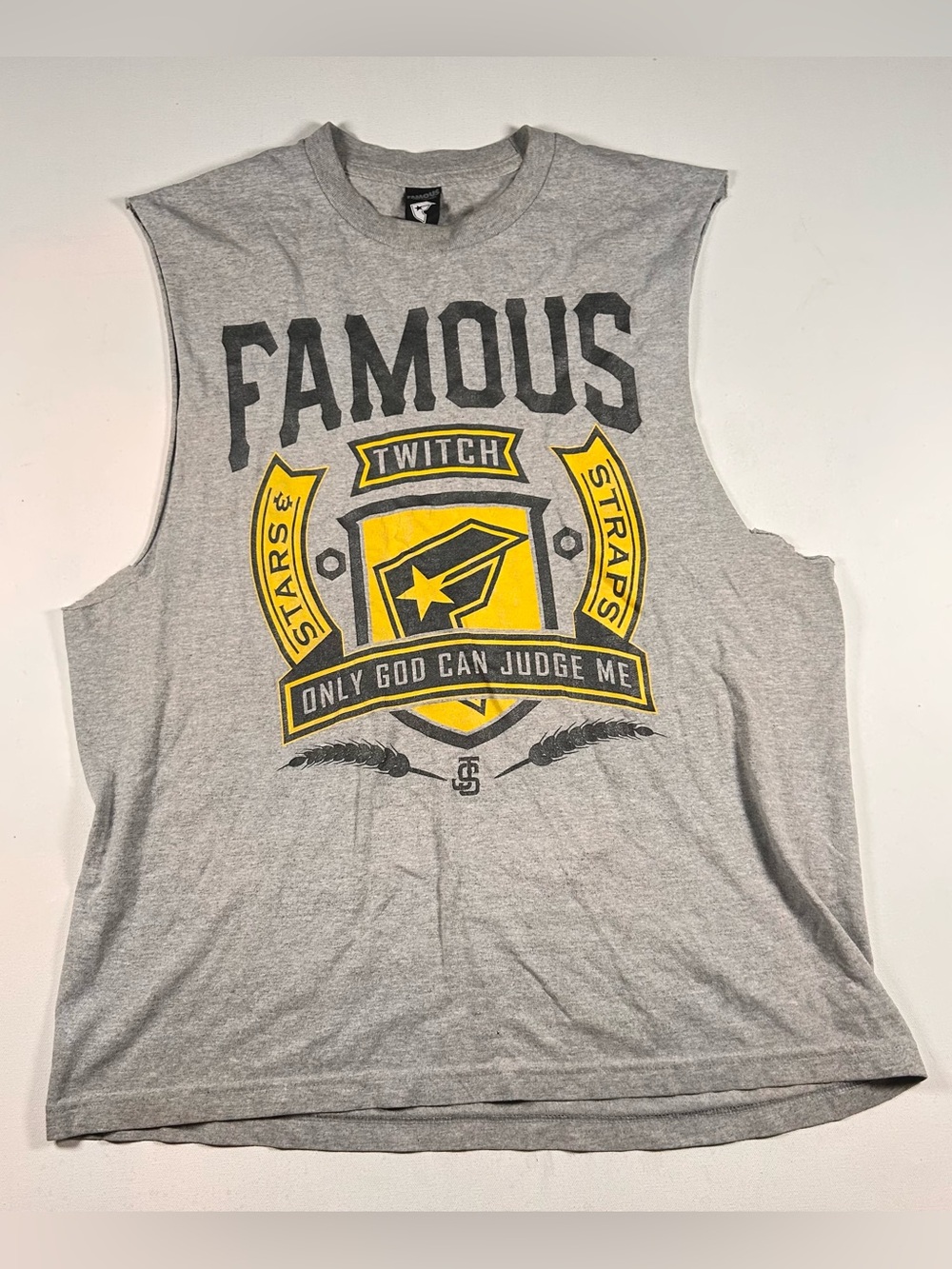Famous Stars & Straps Tank Shirt Mens XL Twitch Only God Can Judge Me Y2k VTG
